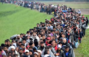 Migration d'hommes, de femmes et d'enfants